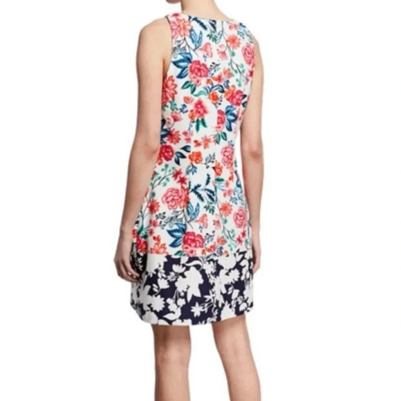 Eliza J sleeveless floral print Floral appliqués shift dress Women’s size 8 - Picture 2 of 14